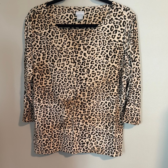 Chico’s Cheetah Print Top - Picture 1 of 6